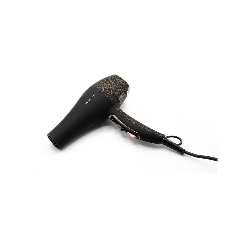 Corioliss Secador Flow Black Leopard Gold Soft Touch    Ref. Suk1732eu