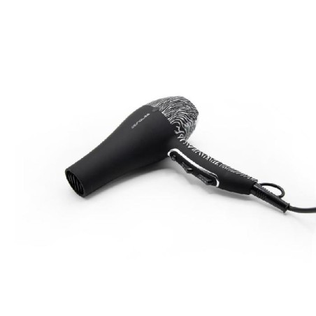 Corioliss Secador Flow Black Silver Zebra Soft Touch    Ref. Suk1733eu