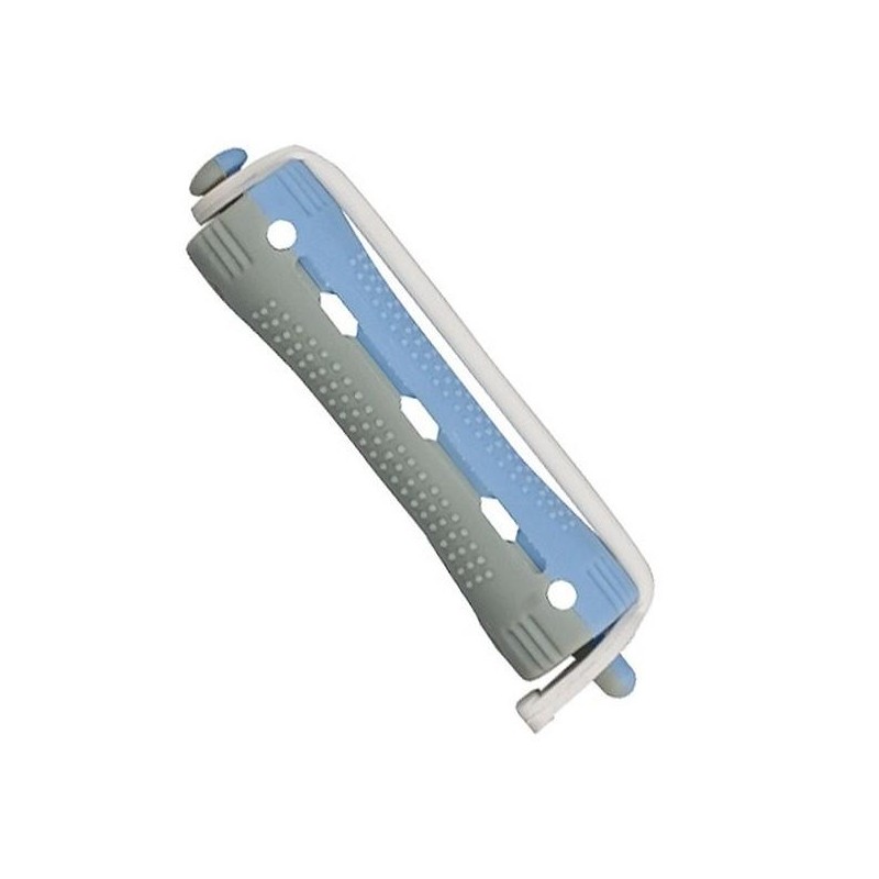 Eurostil Bigudi Plast Gris Y Azul  Corto 12 Unds.   Ref. 912