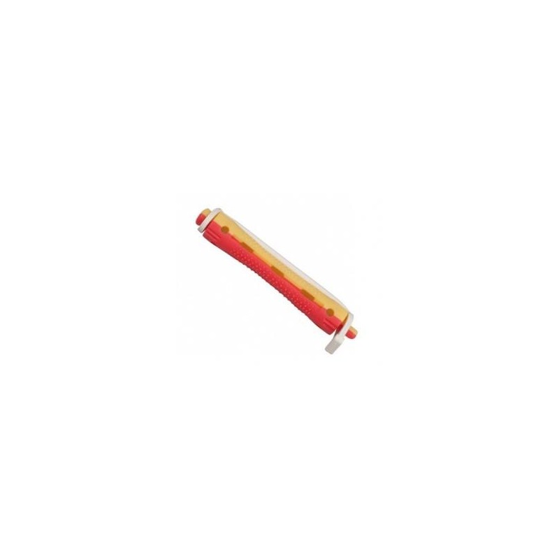 Eurostil Bigudi Plast Rojo Y Amarillo Corto  12 Unds. Ref. 910