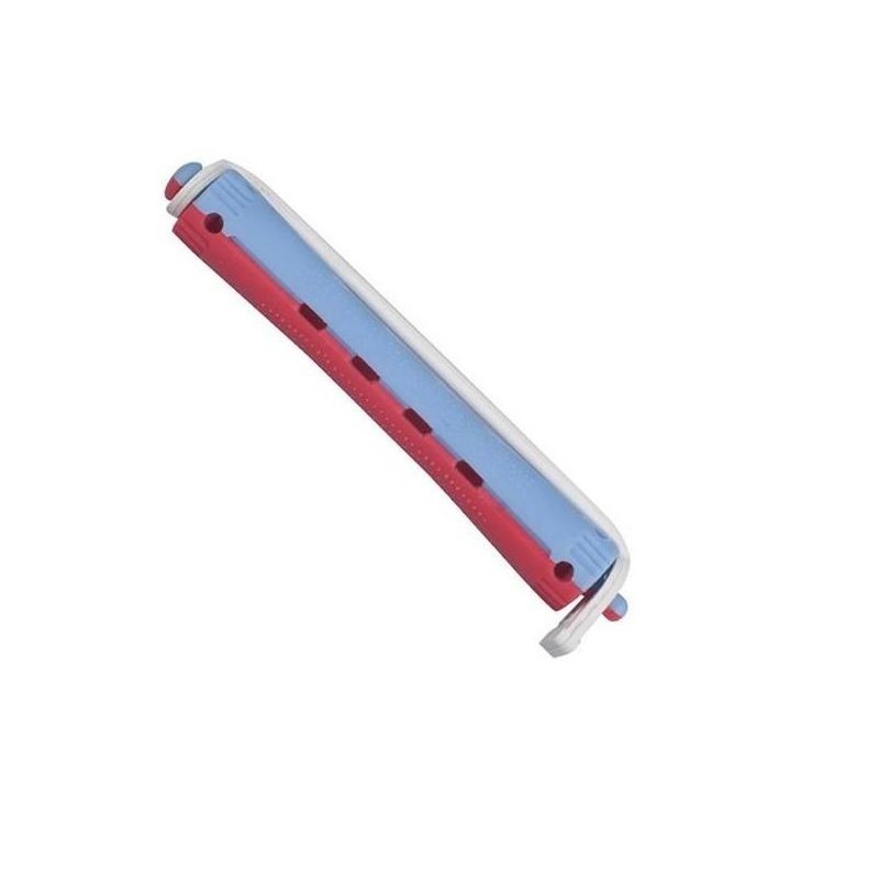 Eurostil Bigudi Plast Rojo Y Azul Largo  12 Unds. Ref. 904