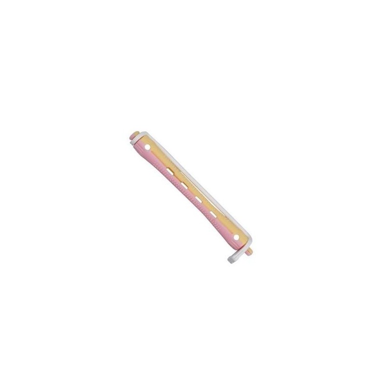 Eurostil Bigudi Plast Rosa Y Amarillo Largo  12 Unds. Ref. 902