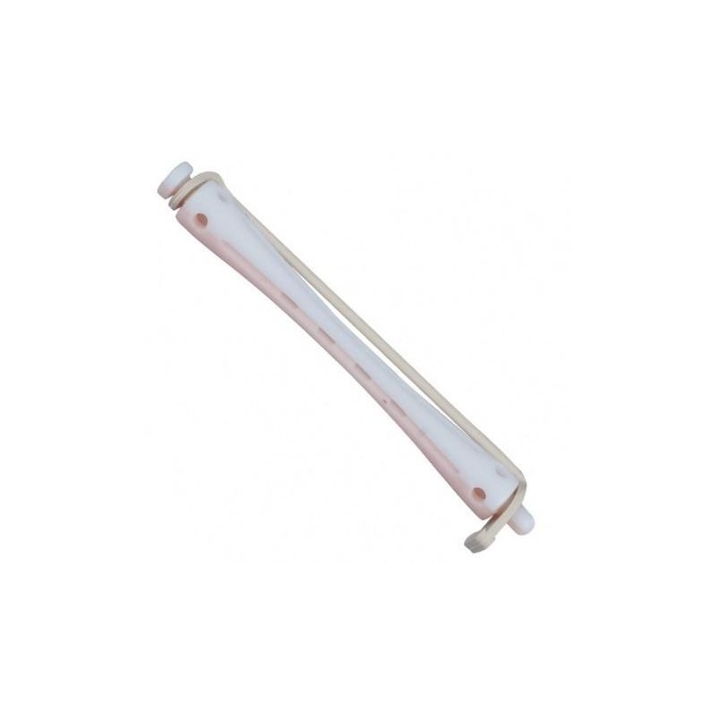 Eurostil Bigudi Plast Rosa Y Blanco Largo  12 Unds. Ref. 901