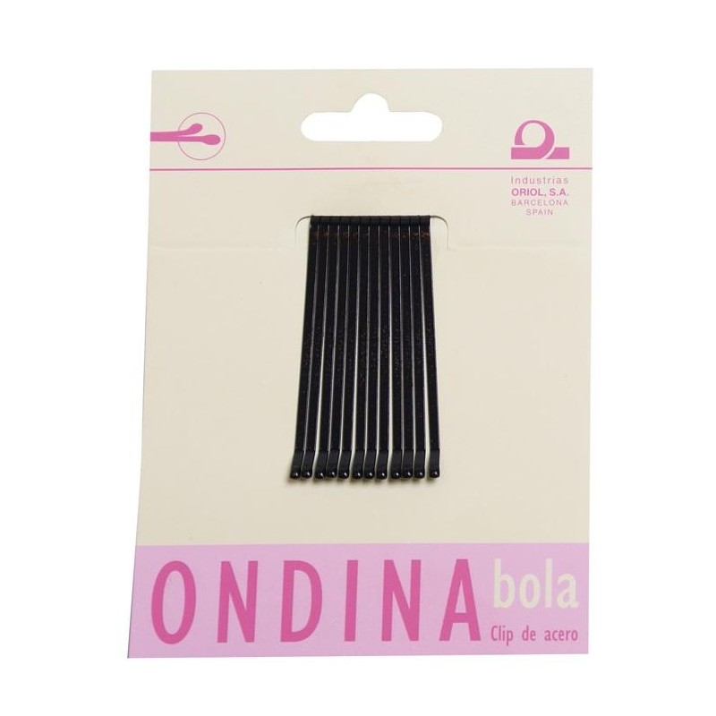 Eurostil Clip Ondina R4 Negro 12 Unds. 5 Ctm. Ref. 01603/50