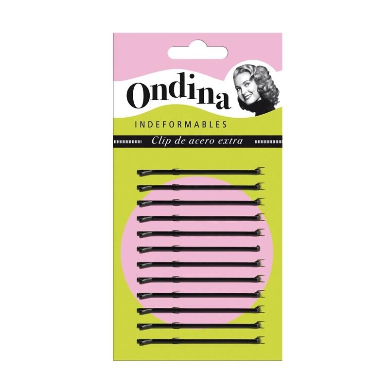 Eurostil Clip Ondina R7 Negro 12 Unds. 7 Ctm. Ref. 01607/50