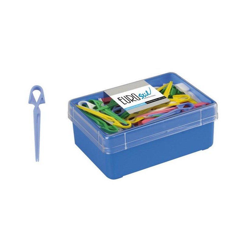 Eurostil Pinzas Plastico Mediana Caja 60 Unds. Ref. 56