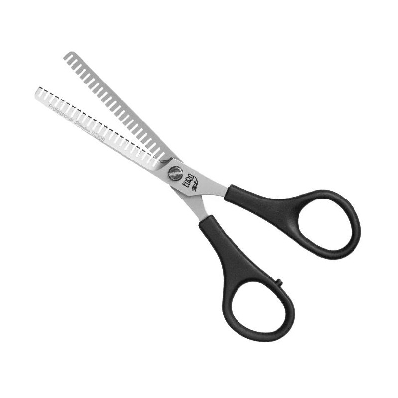 Eurostil Tijera Esculpir Profesional Mango Plastico 6 Pulgadas 22 Dientes Ref. 02809