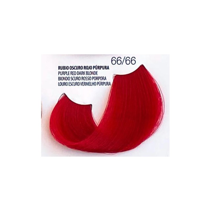 Fusion Tinte Permanente En Crema N.66.66 Rubio Oscuro Rojo Púrpura   150 Ml