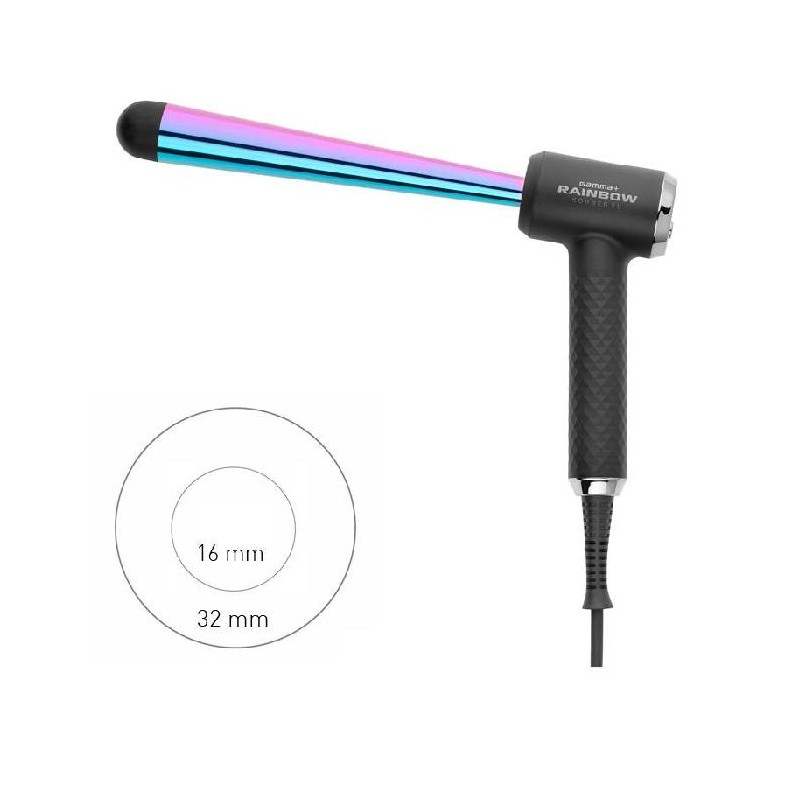 Gamma Piu Tenacilla Raibow Korner Xl Curling Iron Antistatic Ø 16/32 Mm 170 A 220 Grados Ref. Pironreve90