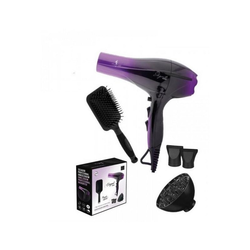 My Hair Secador Elegant Con Difusor Mas Cepillo Paleta Ref. 09211207
