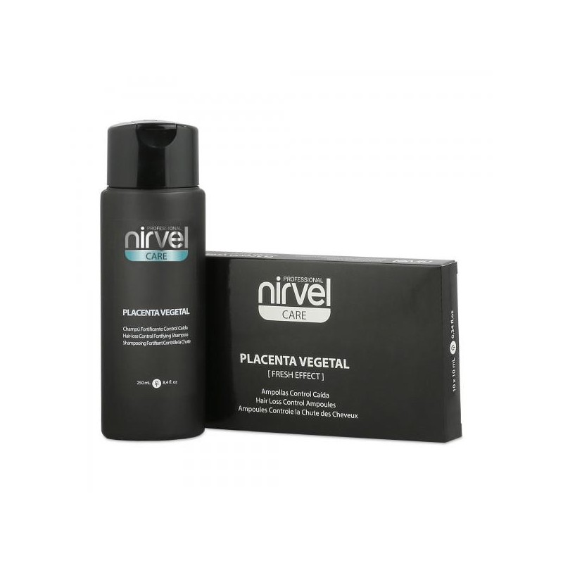 Nirvel Care Placenta Vegetal Ampollas Y Champu Fresh Effect  10x10ml    Ref. 8036