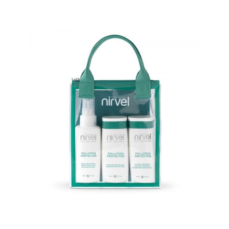 Nirvel City Defense Kit Agua Serum Y Champu Pollution Protector 150 Ml. X 3 Ref. 6718