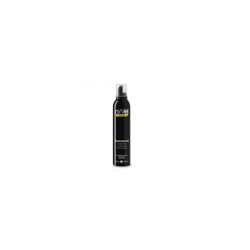 Nirvel Color Espuma Volumen Fija Y Realza Color Castaño Oscuro Color Mousse 300 Ml. Ref. 6312