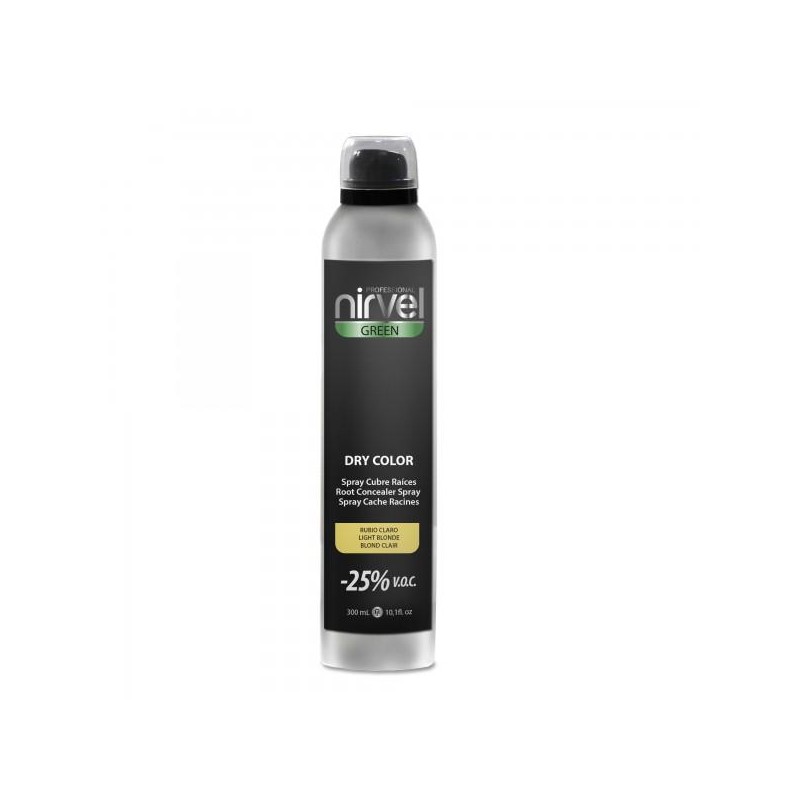 Nirvel Green Spray Cubre Raices Dry Color Rubio 300 Ml. Ref. 6640