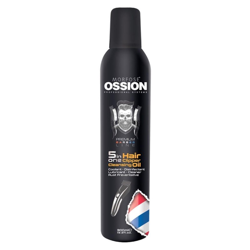 Ossion Premium Barber Line Hair Clipper 5 In One Cleansing Oil 300ml Ref: Oss-1013