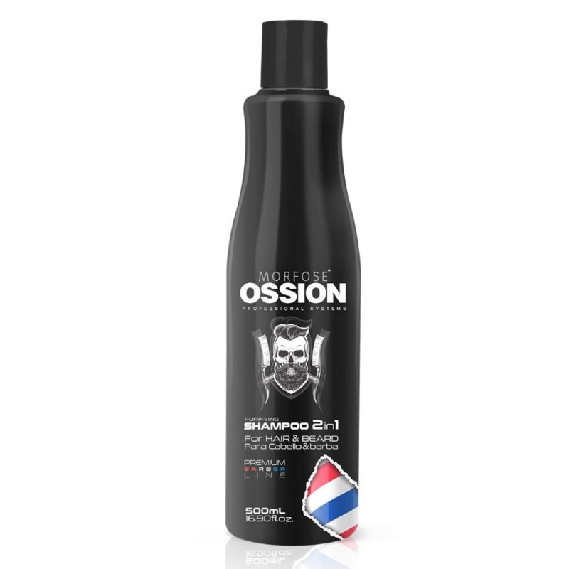 Ossion Premium Barber Line Shampoo 2in1 For Hair And Beard 500ml Ref: Oss-1012