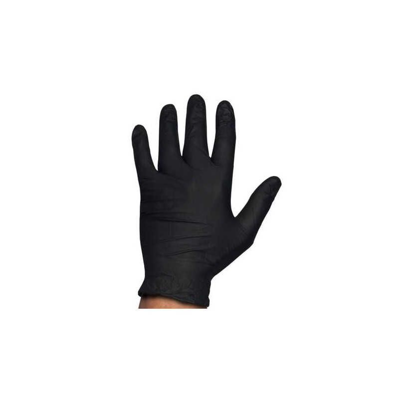 Rubberex Guantes Nitrilo Touch 100 Unids Black Sin Polvo 3.5grs Talla 2 M Ref: 2645