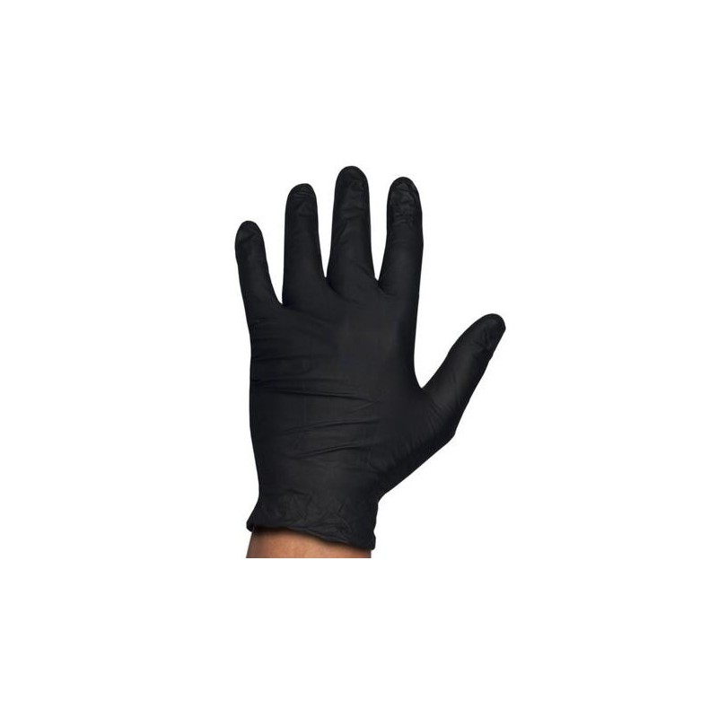 Rubberex Guantes Nitrilo Touch 100 Unids Pro Black Sin Polvo 5.0grs Talla 1 S Ref: 512
