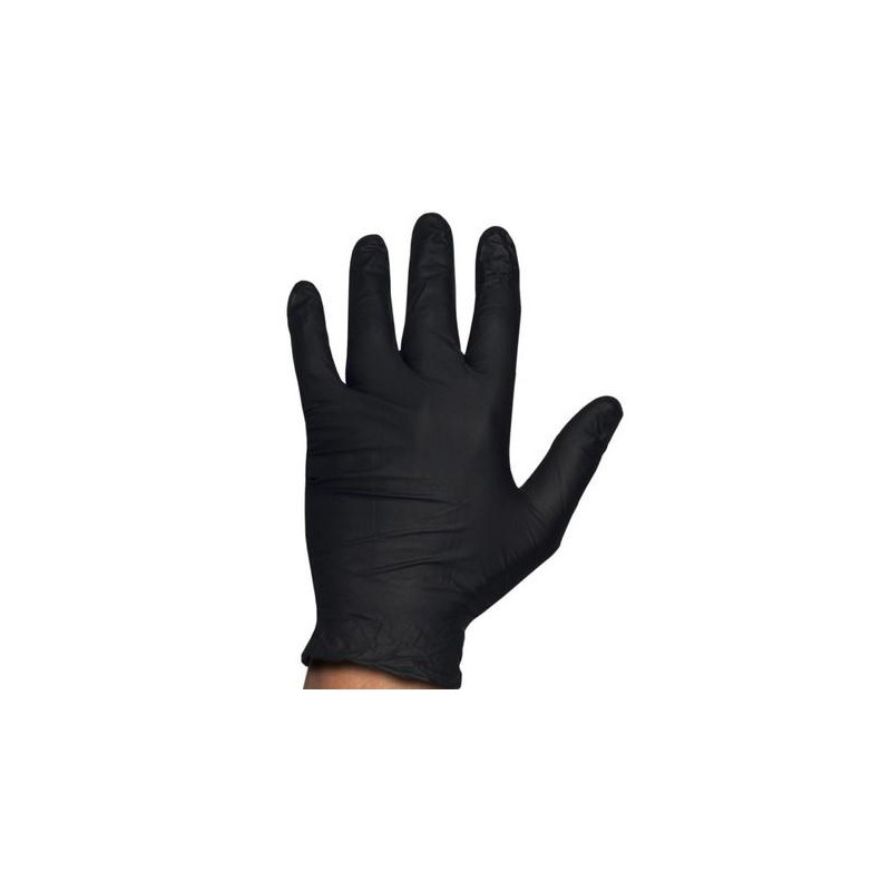 Rubberex Guantes Nitrilo Touch 100 Unids Pro Black Sin Polvo 5.0grs Talla 4 Xl Ref: 515