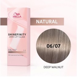 Wella Color Tinte Permanente Shinefinity 06. 07 Color Rubio Oscuro Natural Marrón 60 Ml   Ref. 99350113547