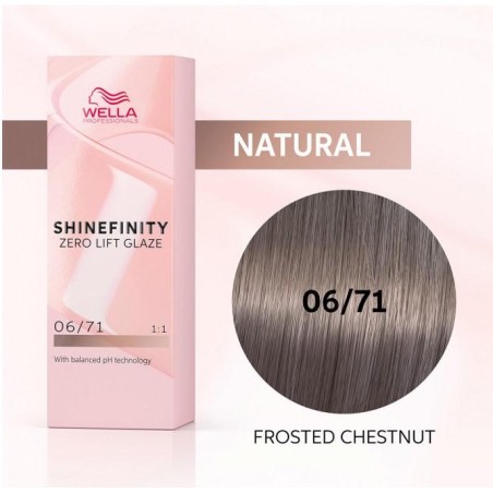 Wella Color Tinte Permanente Shinefinity 06.71 Color Rubio Oscuro Marrón Ceniza 60 Ml   Ref. 99350113545