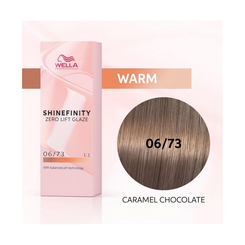 Wella Color Tinte Permanente Shinefinity 06.73 Color Rubio Oscuro Marrón Dorado 60 Ml   Ref. 99350113544