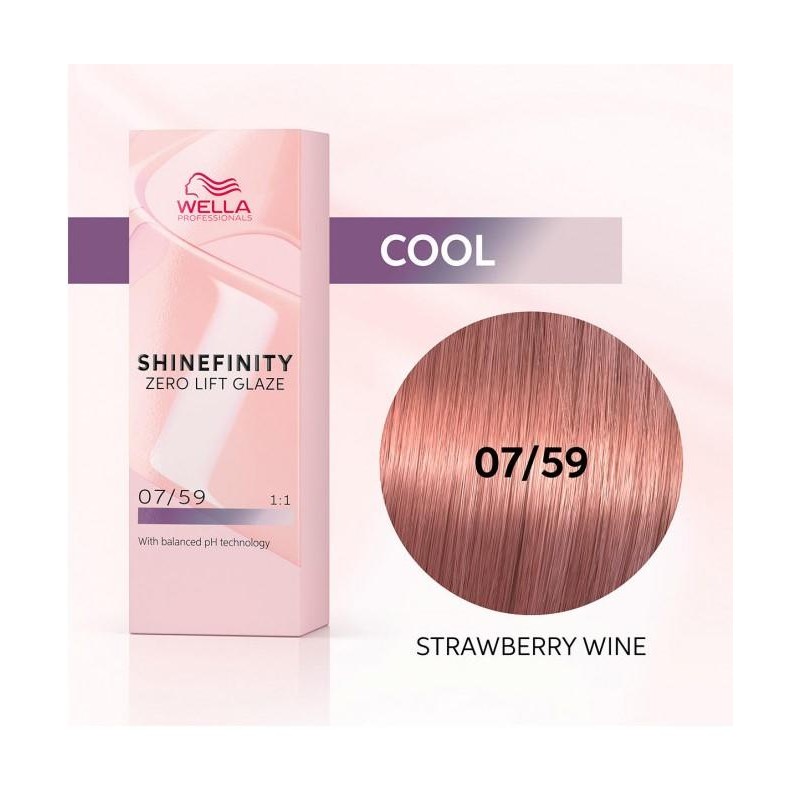 Wella Color Tinte Permanente Shinefinity 07.59 Color Rubio Medio Caoba Cendré 60 Ml   Ref. 99350113542
