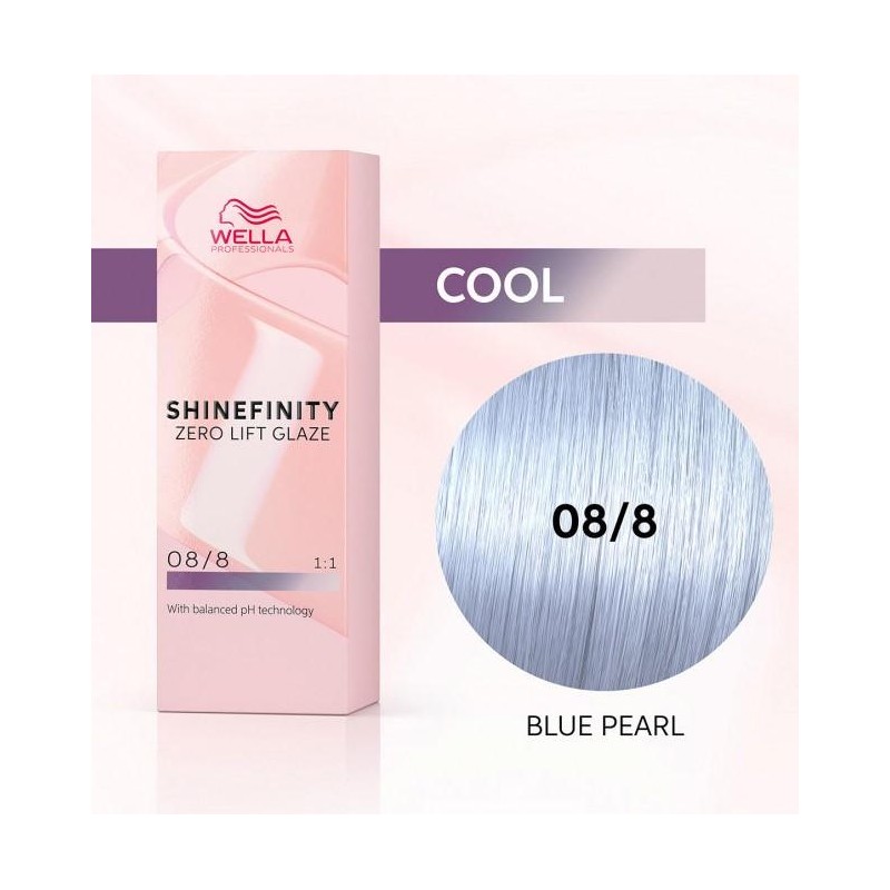 Wella Color Tinte Permanente Shinefinity 08. 8 Color Rubio Claro Perla 60 Ml   Ref. 99350113562
