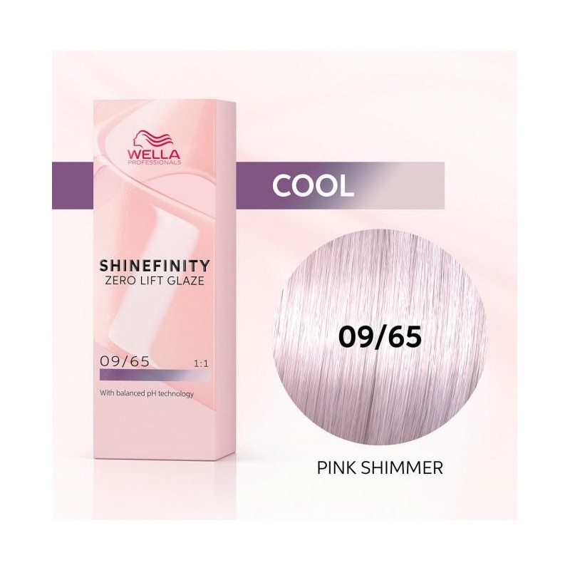 Wella Color Tinte Permanente Shinefinity 09.65 Color Rubio Muy Claro Violeta Caoba 60 Ml Ref. 99350113551