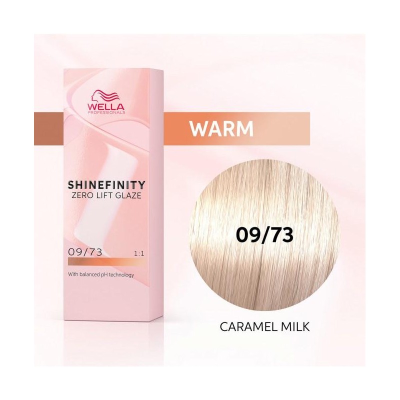 Wella Color Tinte Permanente Shinefinity 09.73 Color Rubio Muy Claro Marrón Dorado 60 Ml   Ref. 99350113561