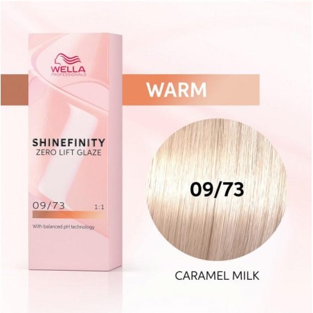 Wella Color Tinte Permanente Shinefinity 09.73 Color Rubio Muy Claro Marrón Dorado 60 Ml   Ref. 99350113561