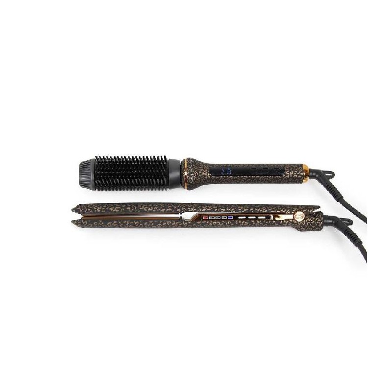 Corioliss Kit Christmas Plancha Titanio C3 Gold Leopard Y Hot Brush    Ref. Suk1051