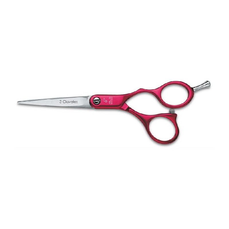 3 Claveles Tijera Aluminio Roja Ergonómica Acero Hrc56 Filo Suave 6 Pulgadas Ref. 12694