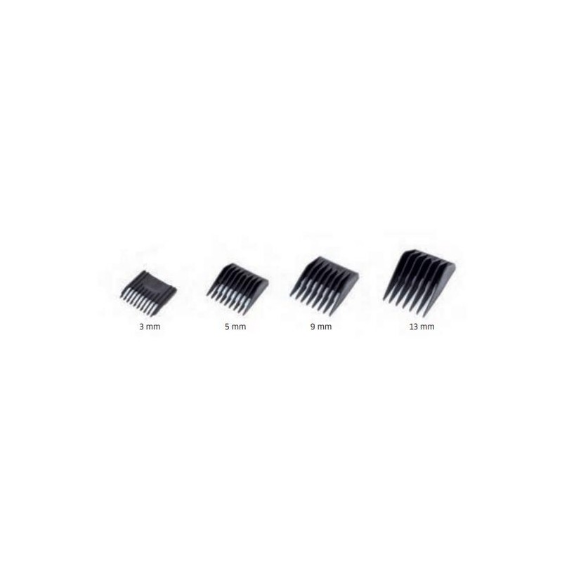 Ag Set 4 Peines Negros Compatible Moser Ref.40123